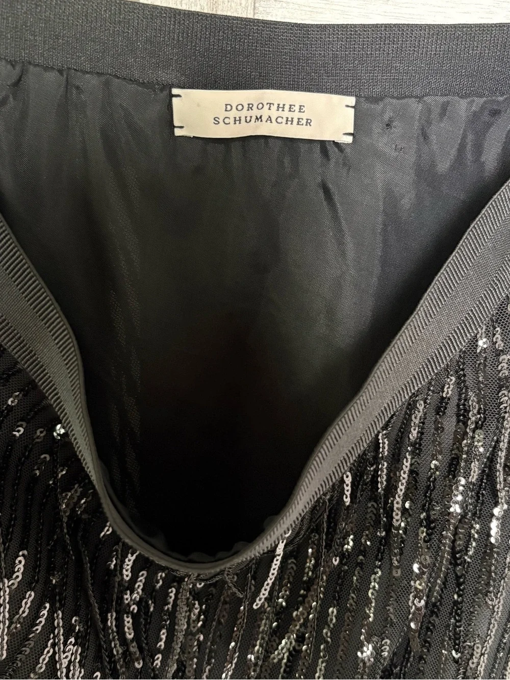 Dorothee Schumacher black beaded skirt sz3